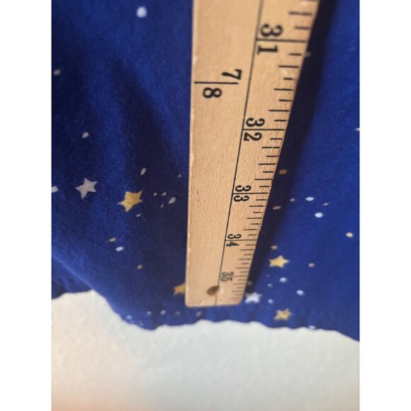 Nick & Nora Starry Night Blue Cotton Pajama Sleep Shirt Nightshirt Stars Print L - Picture 7 of 10